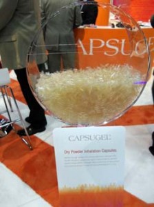 Capsugel DPI capsules on exhibit